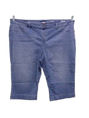 Laurie Felt Silky Denim Pedal Pusher Pull-On Jeans Light Wash 3X Coastal